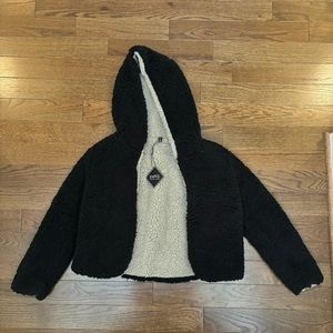 Zaful black and grey hooded jacket Size: Small (4)